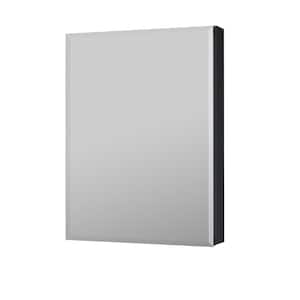 19.01 in. W x 30 in. H Rectangular Aluminum Surface/Recessed Mount Black Soft Close Medicine Cabinet with Mirror