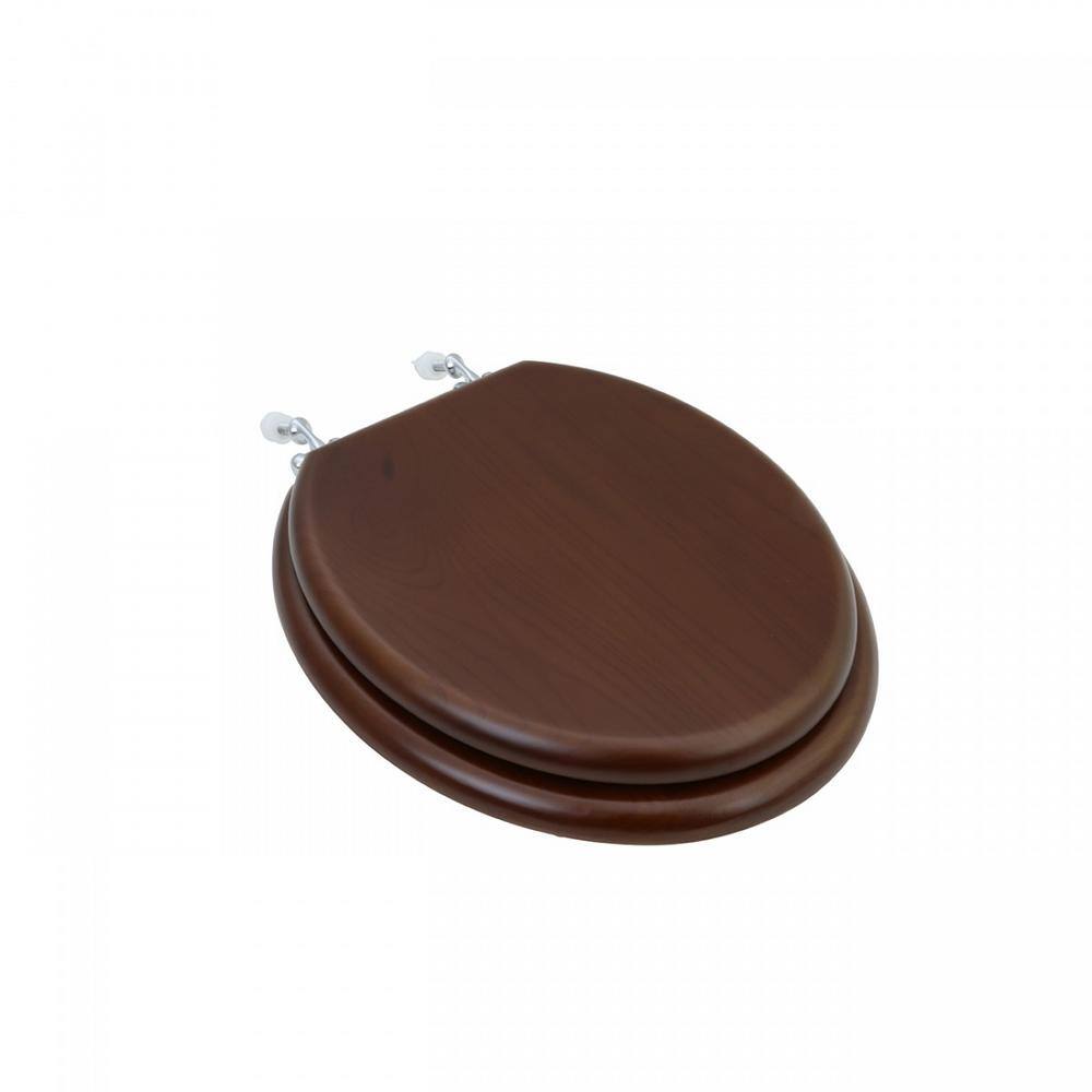 RENOVATORS SUPPLY MANUFACTURING Dark Oak Wooden Toilet Seat Round Front