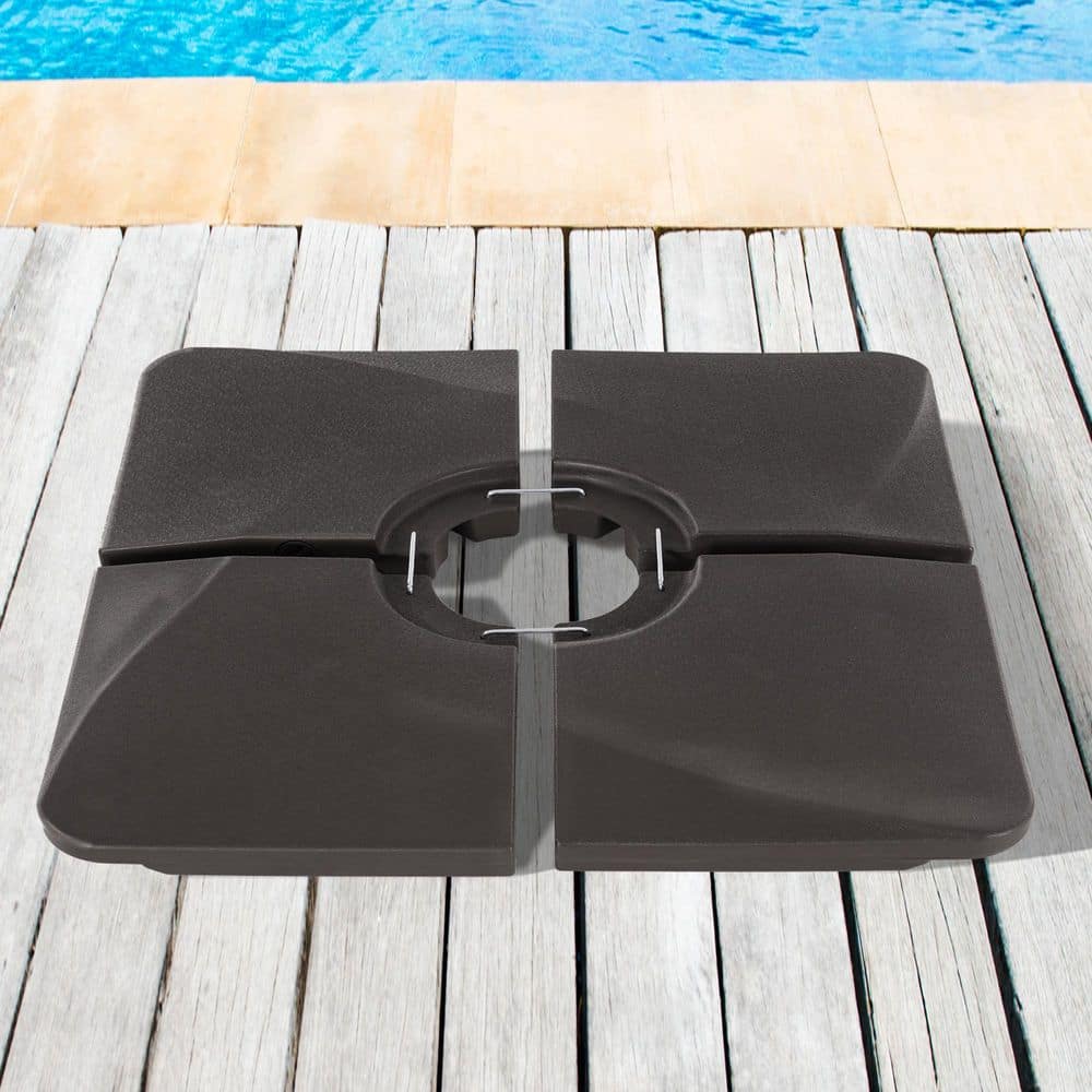 Patio Umbrella Base Weighs 200LBs Filled With Sand or Water for Cantilever Umbrella With 8-10FT Canopy in Dark Brown price history on PriceWatchPro