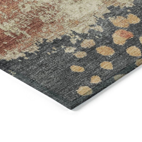 Chantille Machine Washable Indoor/Outdoor Abstract ACN1994 Paprika 8 ft. x 10 ft. Area Rug