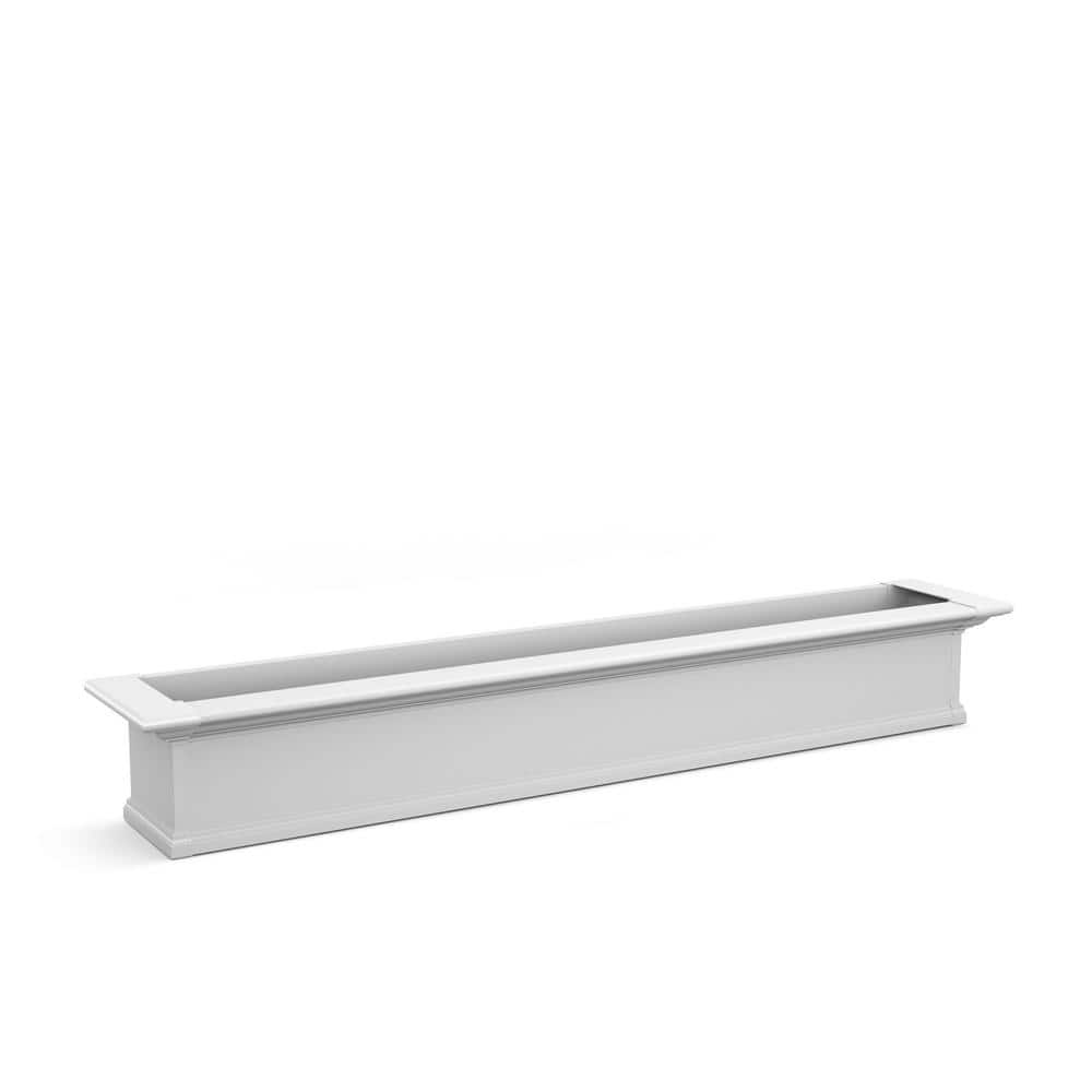 Yorkshire 6-Foot White Vinyl Outdoor Window Box