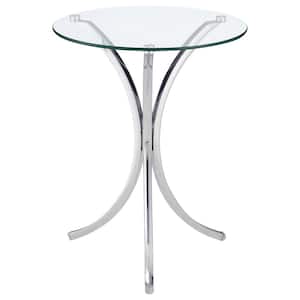 Round Snack Table Chrome