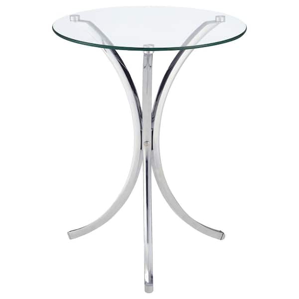 Coaster Round Snack Table Chrome