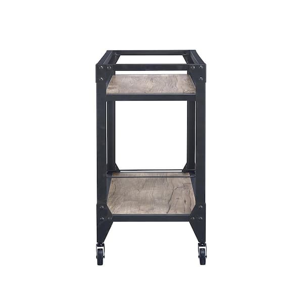 Unbranded Outdoor Grill Cart Charcoal 2-shelf Serving Cart