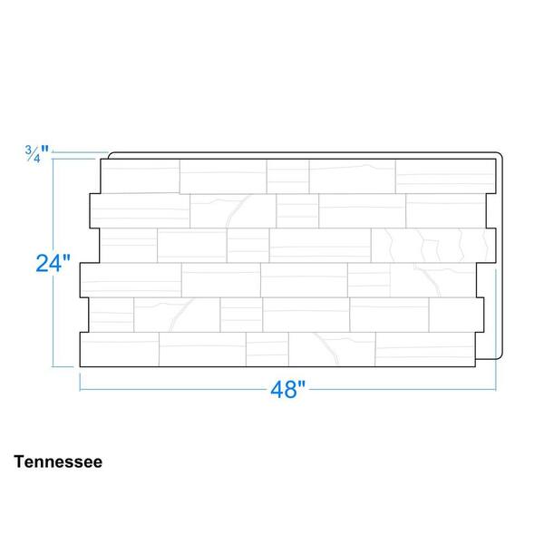 Superior Building Supplies - Faux Tennessee 24 in. x 48 in. x 1-1/4 in. Stack Stone Panel Dove White