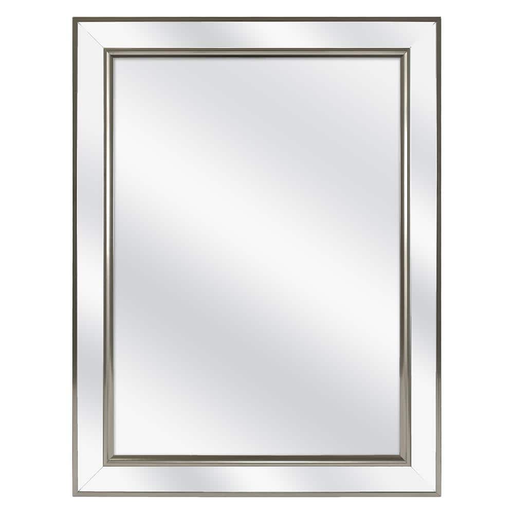 20.12 in. W x 26.06 in. H Fog Free Silver Framed Recessed/Surface Mount Bathroom Medicine Cabinet with Mirror