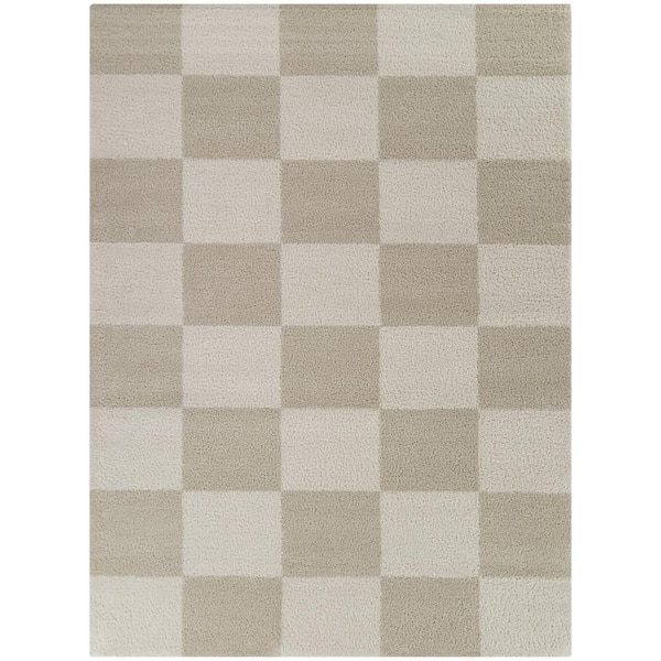 BALTA Kaplan Tan 8 ft. x 10 ft. Trellis Area Rug