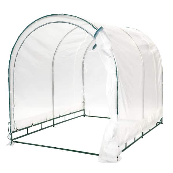TrueShelter 6 ft. x 8 ft. Portable Steel Frame and Polyethylene Greenhouse Kit