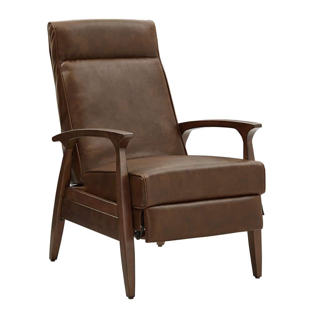 Brown 25.75 in. Wide Mid-Century Modern Recliner