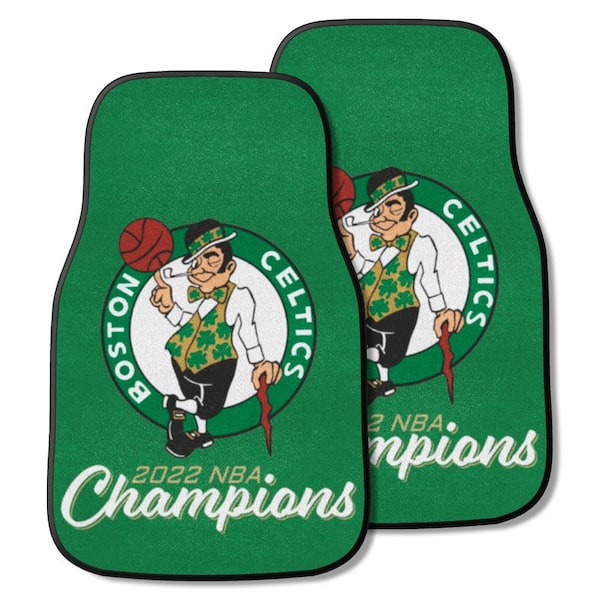 FANMATS Boston Celtics 2022 NBA Finals Champions 2-pc Carpet Car Mat Set