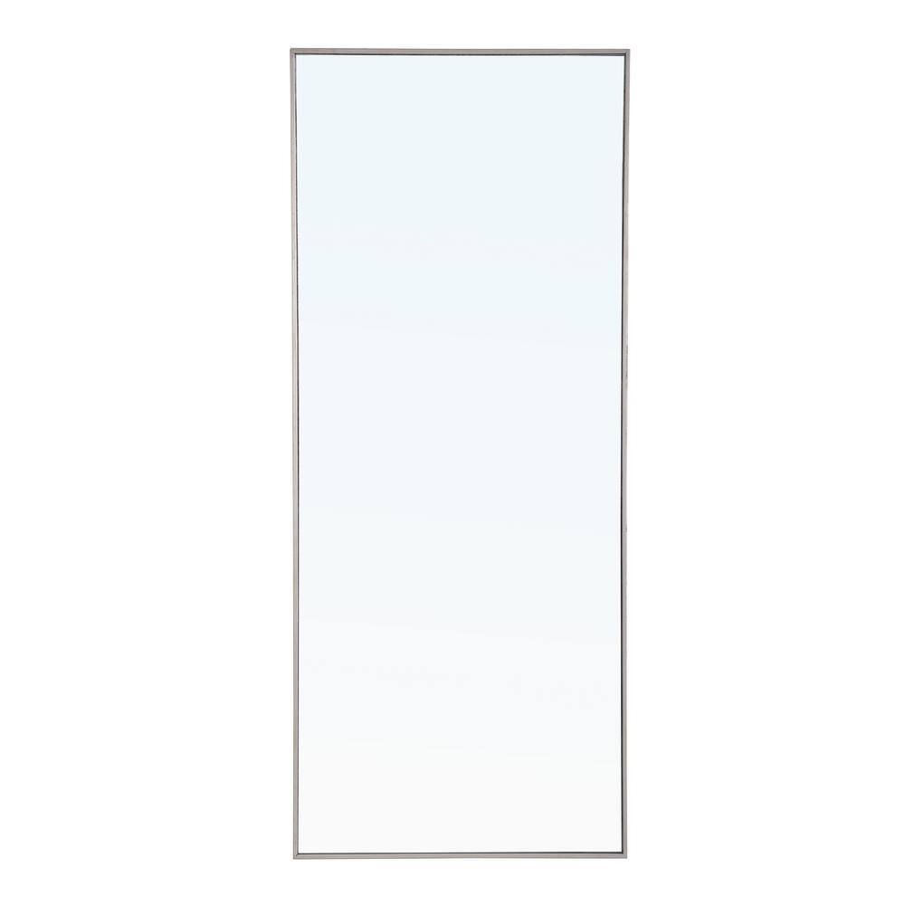 Oversized Rectangle Silver Modern Mirror (72 in. H x 30 in. W)