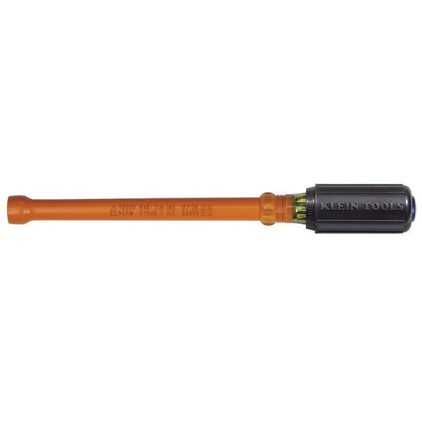 Klein Tools 3/8 in. Insulated Nut Driver with 6 in. Hollow Shaft- Cushion Grip Handle