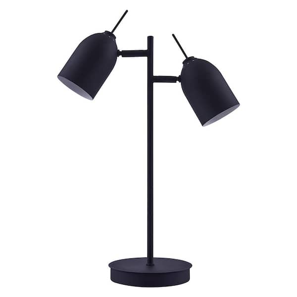 Teamson Home Mason 18" Table Lamp With Black Finish Shade