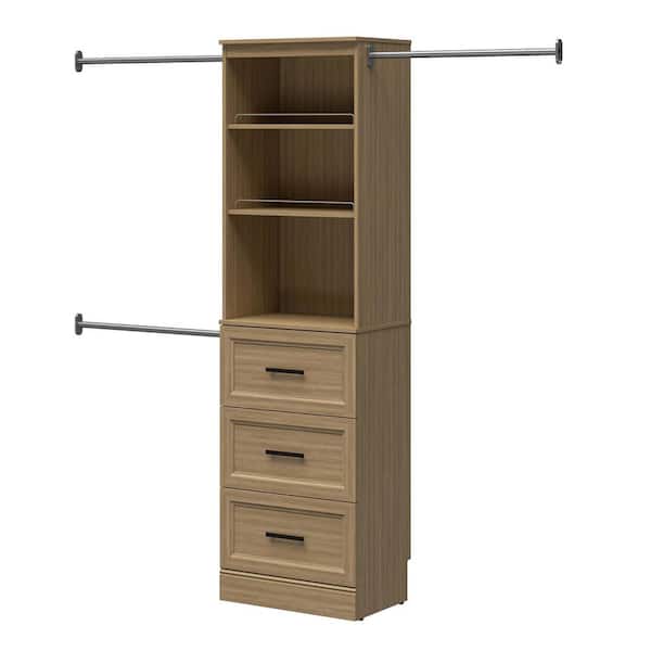 StyleWell Reynolds 25 in W x 83.25 in. H Monterey Oak Laminate
