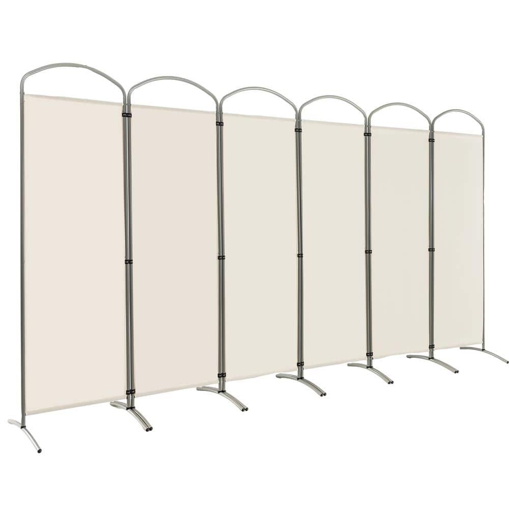 Costway 6-Panels Folding Privacy Screen 6 ft. Tall Fabric