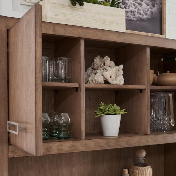 Big Sir Brown Oak Buffet with Hutch