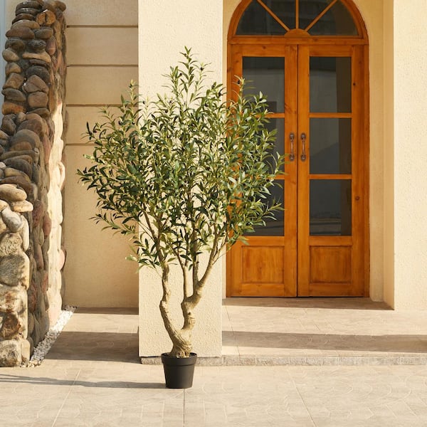 6 ft. Artificial Olive Tree-Faux Silk Plant Fake Tree for Home Office Decor Indoor\Outdoor Plant Living Room