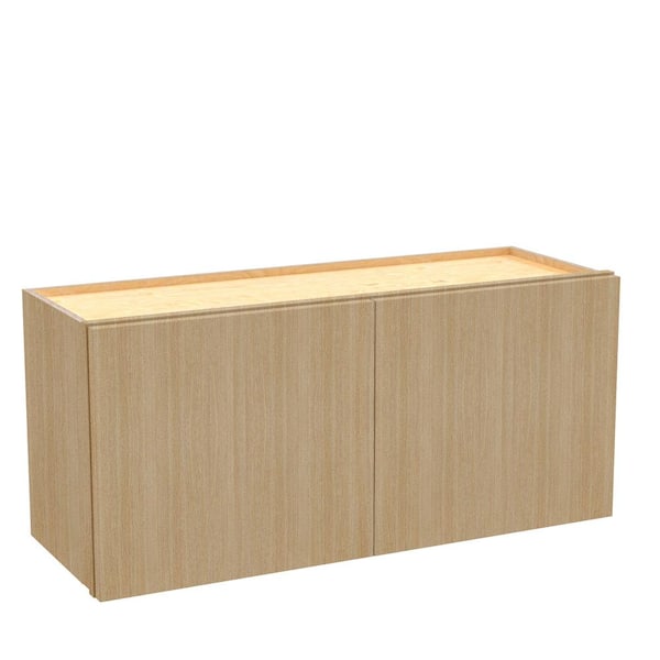 Home Decorators Collection Hargrove 30 in. W x 12 in. D x 12 in. H Assembled Plywood Wall Bridge Kitchen Cabinet in Vanguard Oak with Soft Close