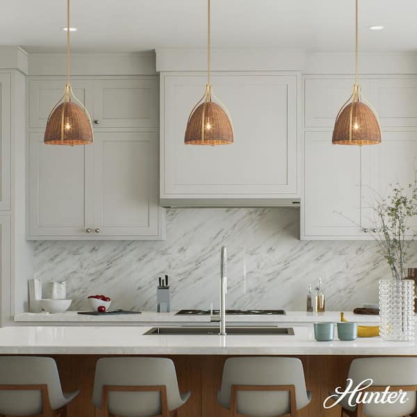 Hunter Hunter Arcelia 1 Light Alturas Gold Bell Pendant Lighting