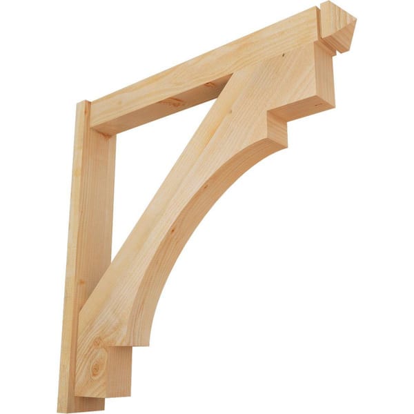 Ekena Millwork 6 in. x 42 in. x 42 in. Merced Arts and Crafts Rough Sawn Douglas Fir Outlooker