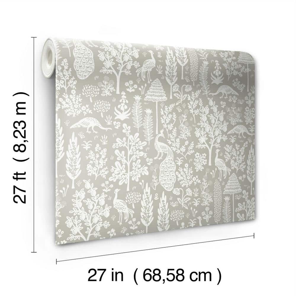 Menagerie Toile Black and White Washable Wallpaper Roll