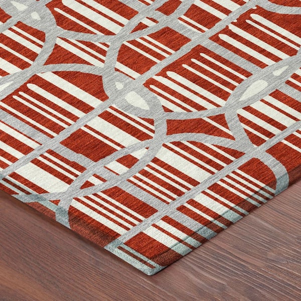 Chantille Machine Washable Indoor/Outdoor Abstract ACN2769 Red 10 ft. x 14 ft. Area Rug