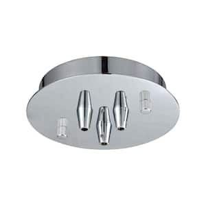 Illuminaire Accessories 3-Light Polished Chrome Small Round Canopy