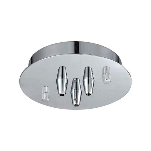 Titan Lighting Illuminaire Accessories 3-Light Polished Chrome Small Round Canopy