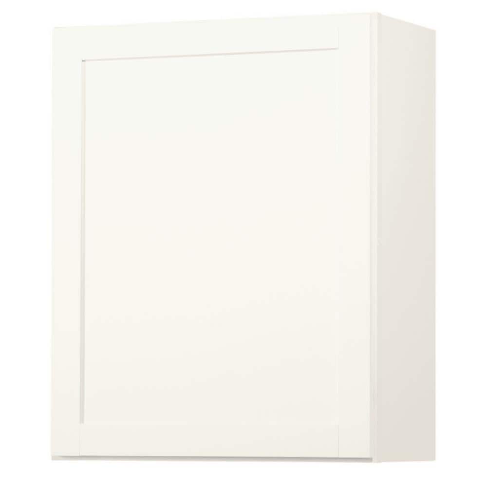 Hampton Bay Westfield Feather White Assembled Wall Kitchen (24 in. W x 12 in. D x 30 in