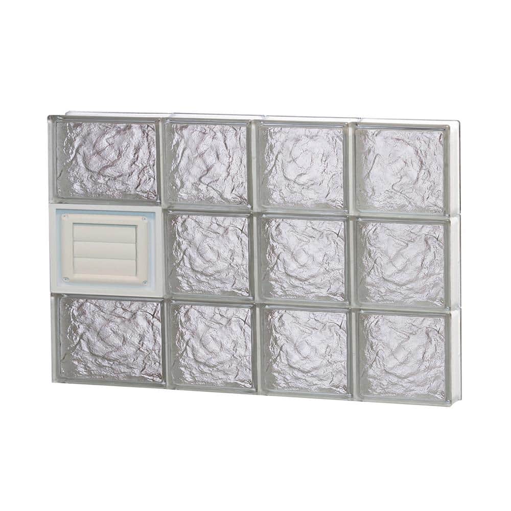 Clearly Secure 25 in. x 17.25 in. x 3.125 in. Frameless Ice Pattern