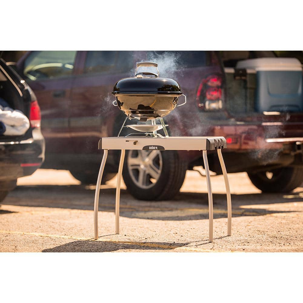 18-Inch Black Porcelain-Enameled Portable Charcoal Grill