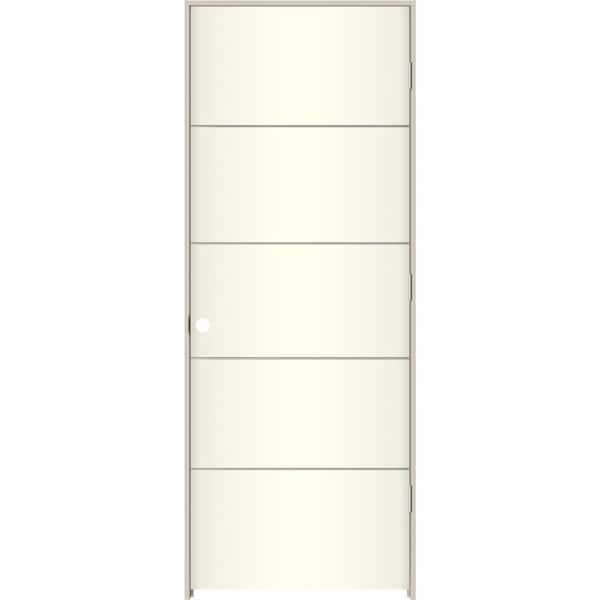 JELD-WEN 32 in. x 80 in. Left-Hand Solid Core Frost Composite Single Prehung Interior Door