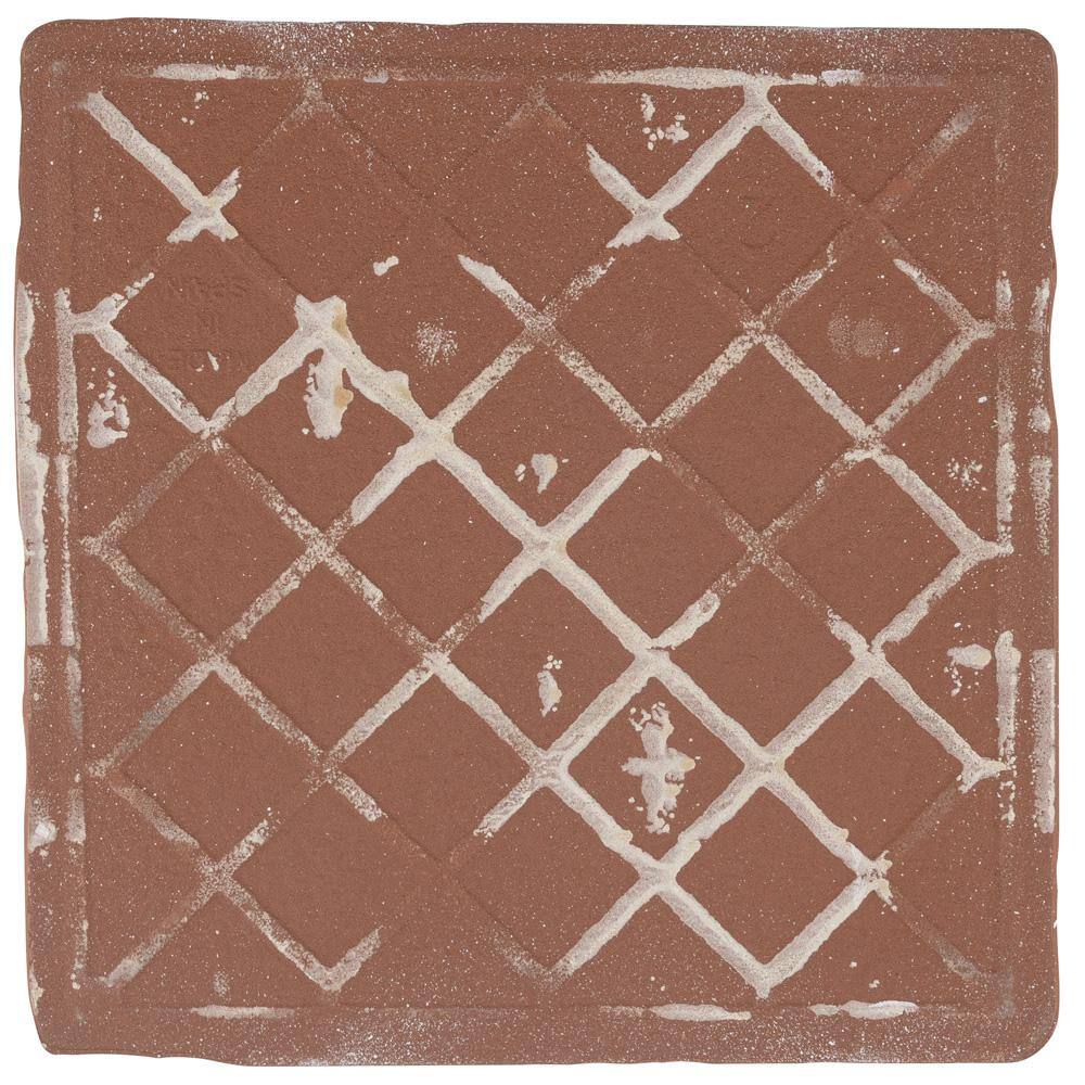8x8 Matte Tawny and Ochre Ceramic Floor and Wall Tile