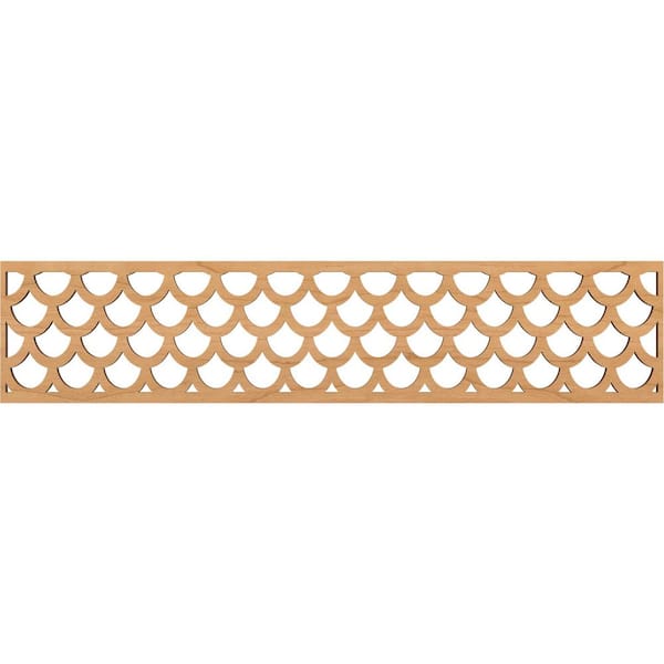 Ekena Millwork Hudson Fretwork 0.375 in. D x 46.75 in. W x 10 in. L Maple Wood Panel Moulding