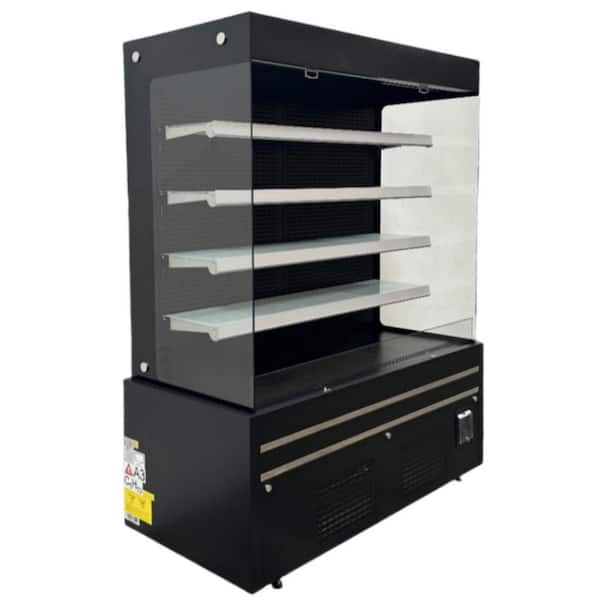 60 in. W 34 cu. ft. Commercial Open Air Merchandiser Refrigerator-Black-Coated Stainless Steel