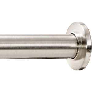 Tension Curtain Rod - Spring Tension Rod for Windows or Shower, 24 to 36 In.. Brushed Nickel