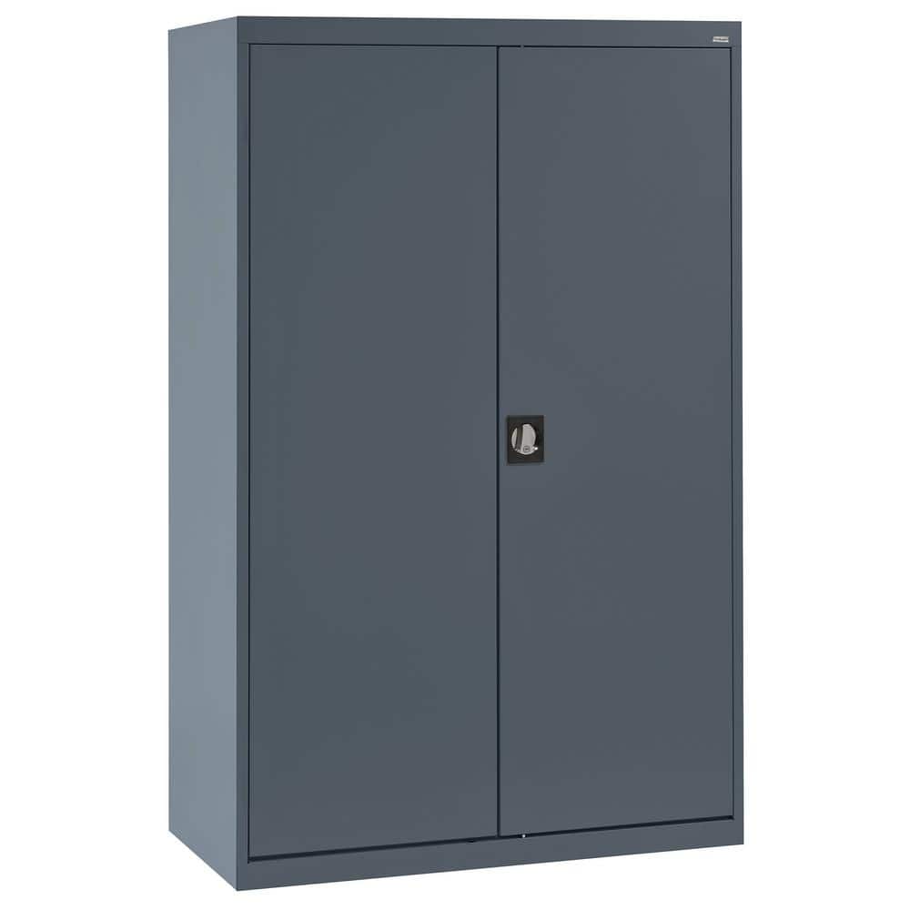 Sandusky Elite Series Steel Freestanding Garage Cabinet in Charcoal (46 in. W x 72 in. H x 24 in. D), Grey -  EA4R462472-02