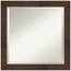 Amanti Art Medium Square Alta Medium Brown Beveled Glass Casual Mirror ...