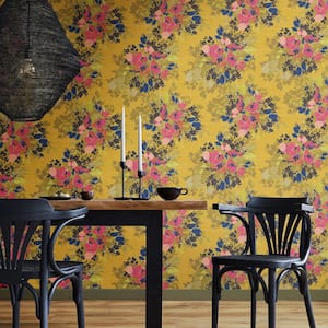 Botanic Ochre Peel and Stick Wallpaper