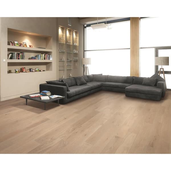 Jupiter Moon Nautical Oak 0.5 in. T x 7 in. W Wirebrushed Engineered Hardwood Flooring (35.05 sq. ft./case)