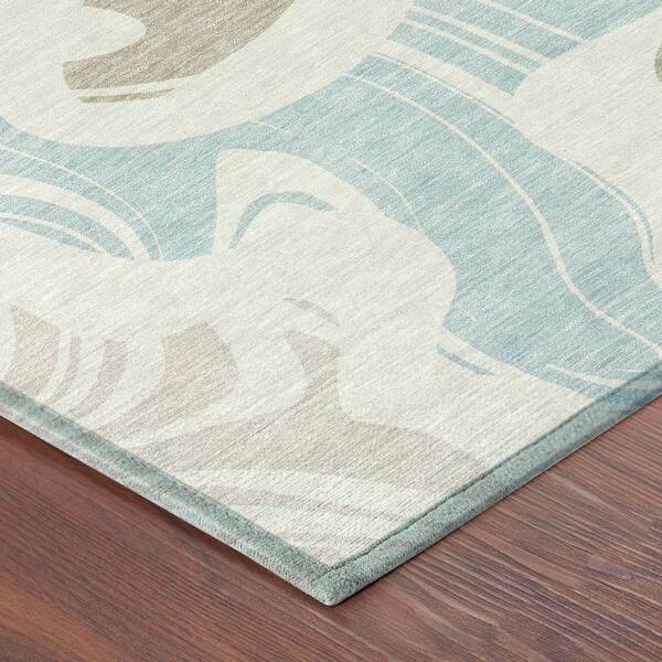 Chantille Machine Washable Indoor/Outdoor Abstract ACN2852 Ivory 5 ft. x 7 ft. 6 in. Area Rug