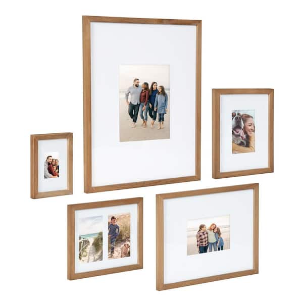 Kate and Laurel Gallery Natural Picture Frame (Set of 5)