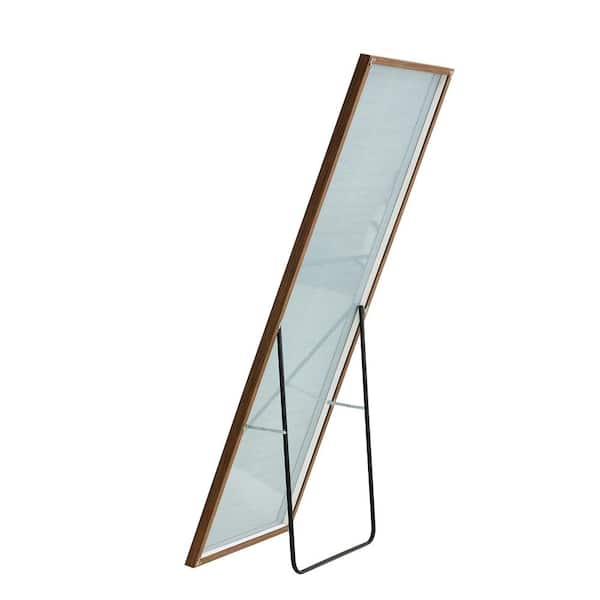 Unbranded 15 in. W x 58 in. H Rectangular Framed Wall Bathroom Vanity Mirror in Brown
