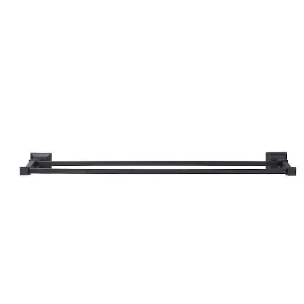 Barclay Products Stanton 18 in. Wall Mount Double Towel Bar in Matte Black