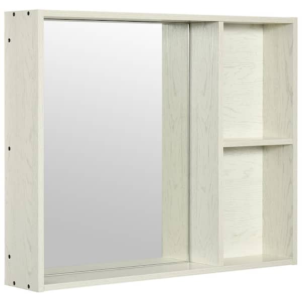 31.5 in. W x 25.5 in. H Rectangular MDF Medicine Cabinet with Mirror, Over Toilet Bathroom Cabinet Wall Mounted