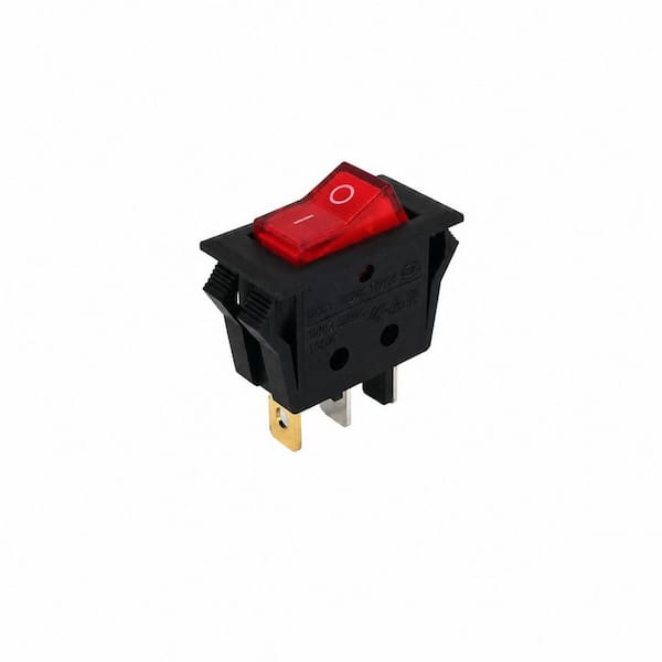16 Amp Illuminated Single-Pole Rocker Switch Red 1-Pack NHE-RS-2