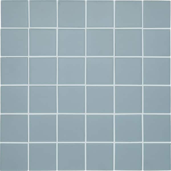 Daltile Restore Tide Blue 3 in. x 3 in. Matte Ceramic Mosaic Tile Sample