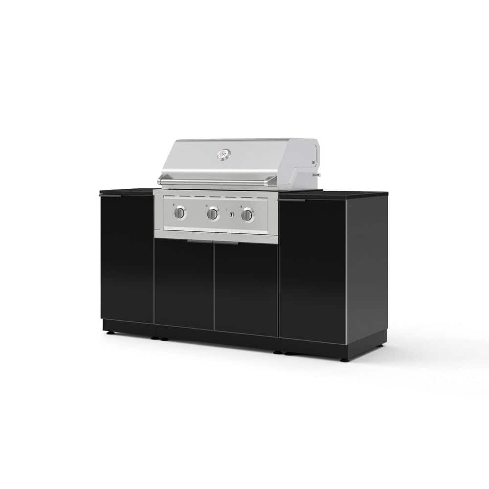 "Outdoor Kitchen 6-Piece 3-Burners Natural Gas Grill Island in Black w/33"" Performance Grill & Dekton Sirius-Countertop" price history on PriceWatchPro