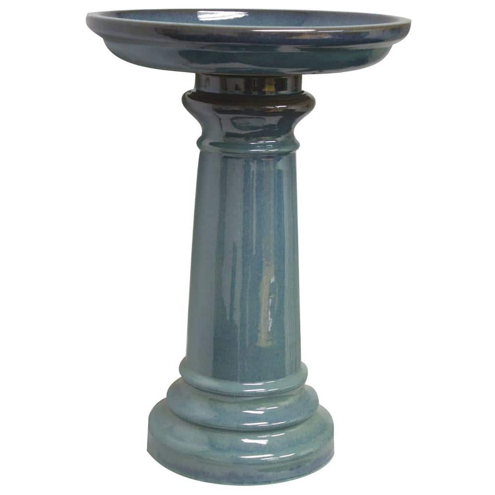 Harbor Gardens Birdbath Medium Light Blue GP0110ES - The Home Depot