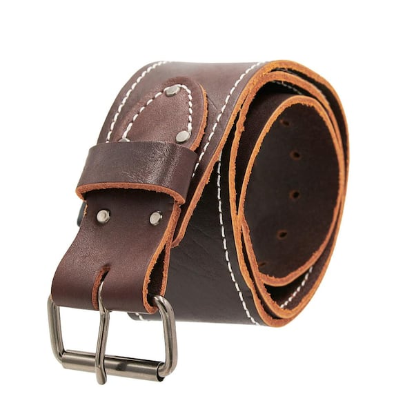 Myself Belts One Handed Brown All Leather Belts : one-hand belt